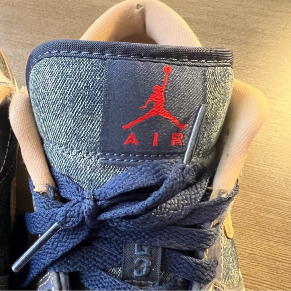 Nike Air Jordan 1 Low SE "Denim" Blue DH1259-400 Sneakers Men's Size 8 - Picture 9 of 10